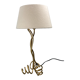 Lampe vintage ondulée de forme libre, abat-jour bouclé