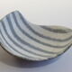 Striped ceramic vide-poche bowl by Carstens Tönnieshof, Germany 1950s.