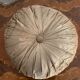 Gold lamé round velvet cushion