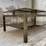 Table basse laiton attribuée à Guy Lefevre pour maison Jansen