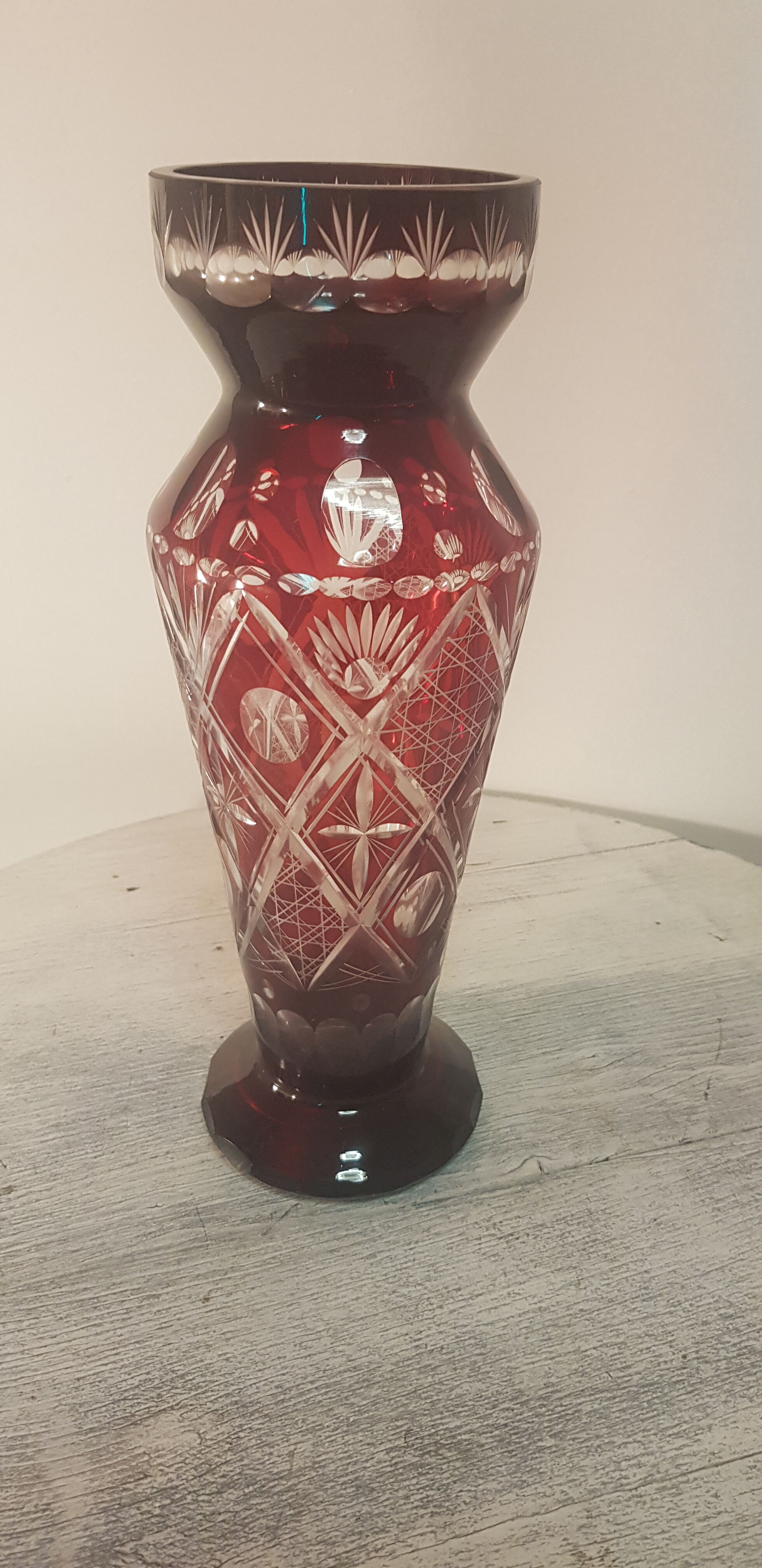 Vase en cristal de Bohème