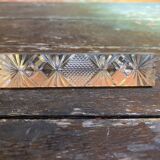 Set of 12 vintage bayel moulded crystal knife rests made in france