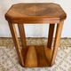 Art Deco side table or serving table in walnut, pedestal table.