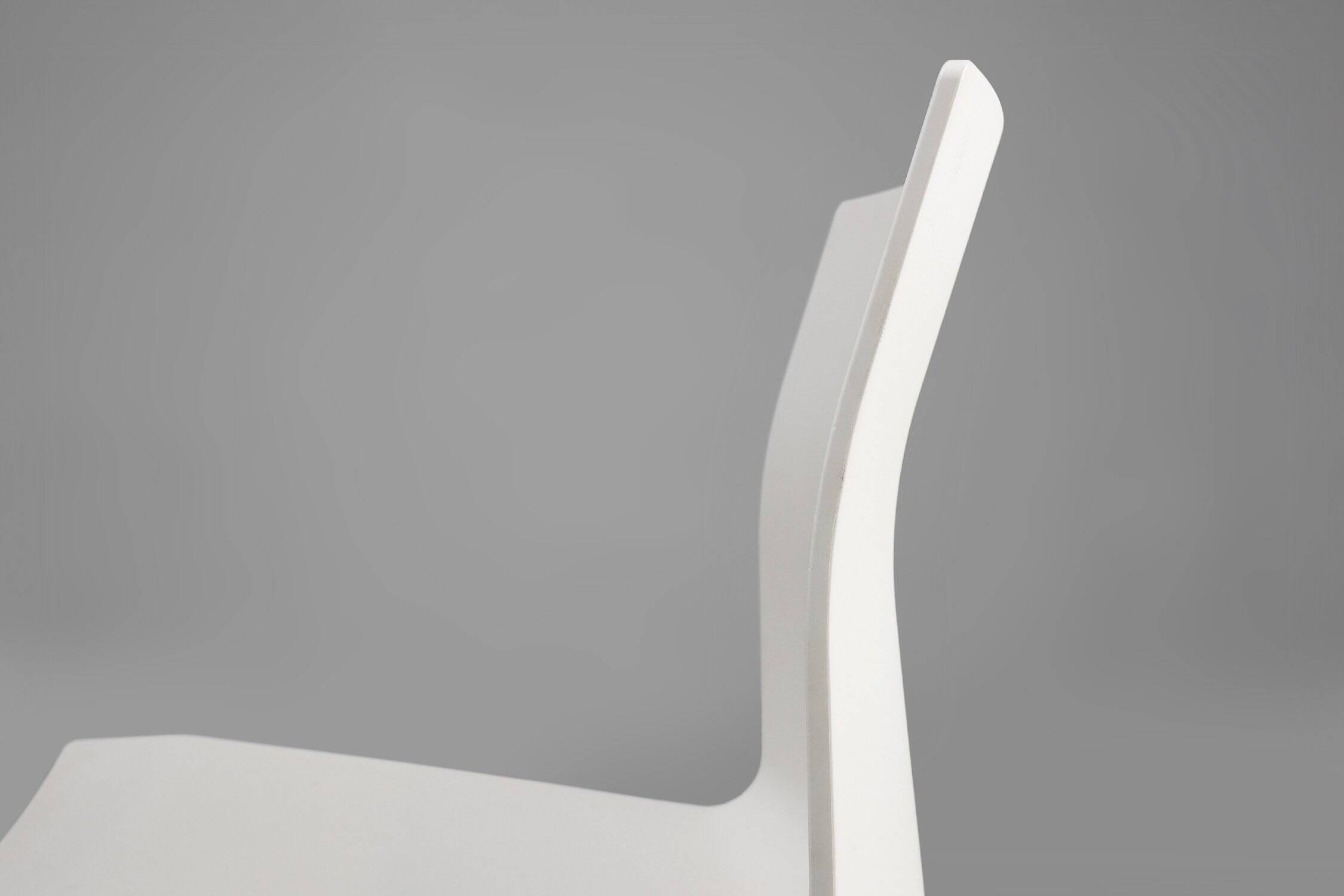 Mid-Century White Chair with Metal Frame and Plastic Seat, Belgium