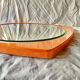 Space Age mirror in orange plastic Thema - made in Italy - 60 cm