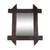 Rectangular wooden mirror, 70s