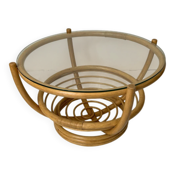 Table basse en rotin