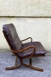 Siesta designer armchair, Scandinavian, leather, 1960s, 70s