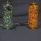 Pair of Prova fractal resin lamps, 1960
