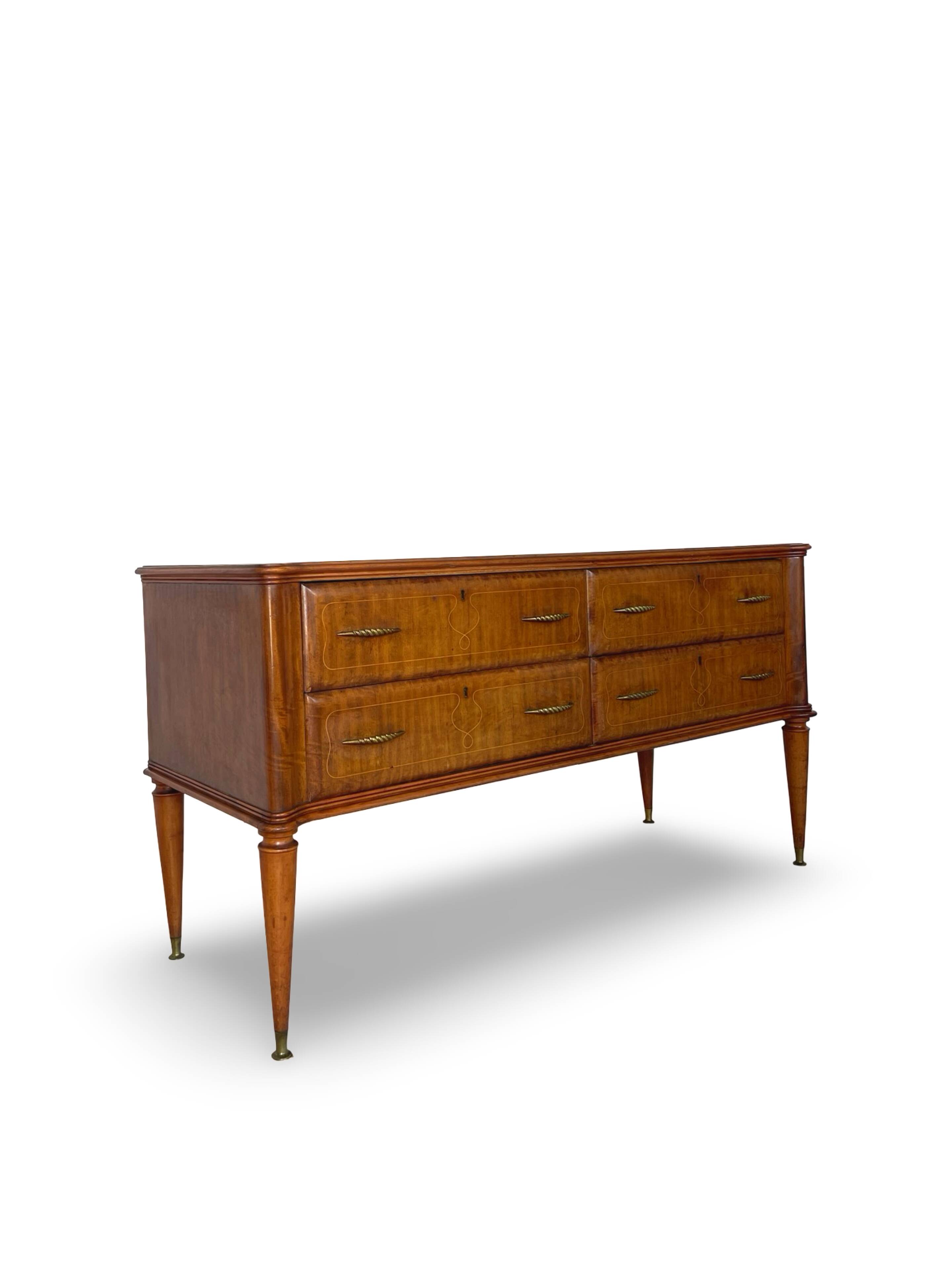 Une commode italienne vintage de style moderne du milieu du siècle