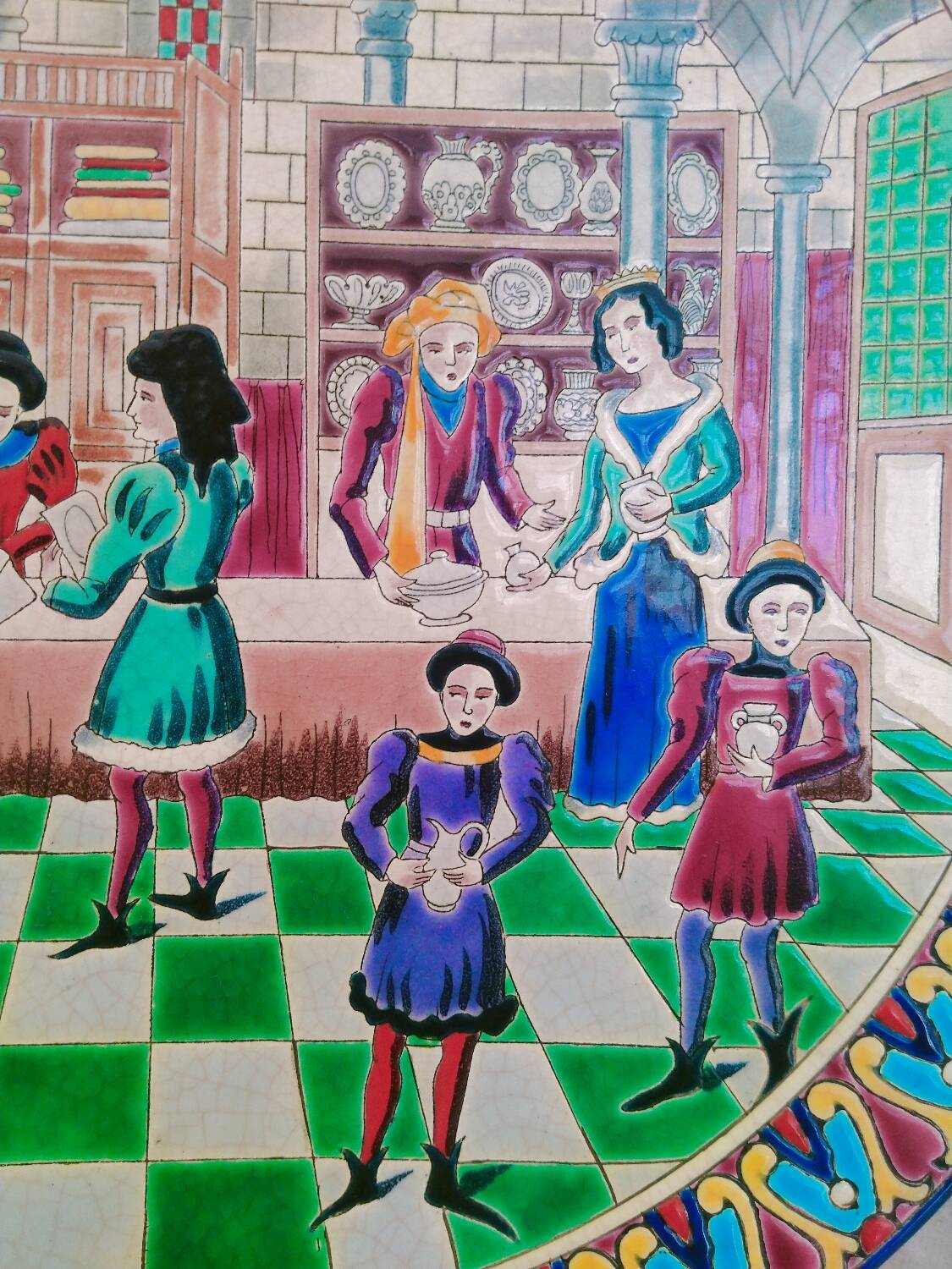Longwy Platter "the Merchants' Hall"