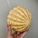 Vintage globe pendant light in pale yellow opaline