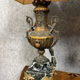 Paire de lampes époque Napoléon III en régule patiné vers 1880