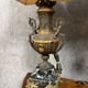 Pair of Napoleon III period lamps in patinated spelter, circa 1880