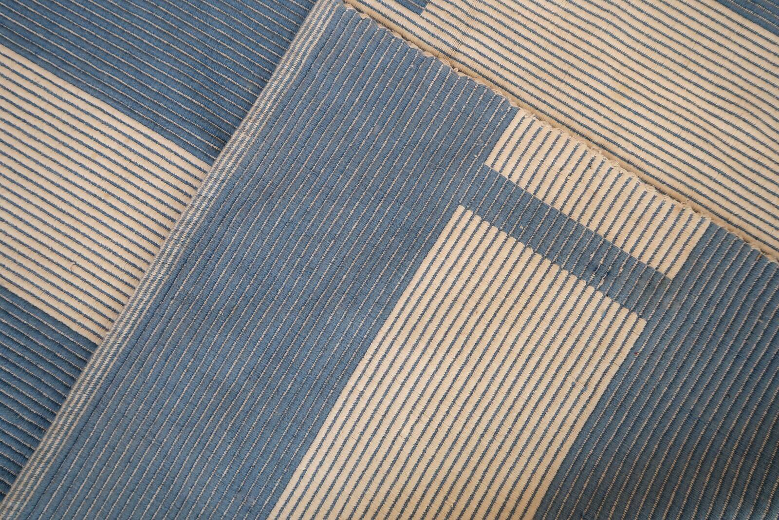 Tapis Vintage Dhurri Indien en Coton (141cm x 193cm), Années 1970, Élégance