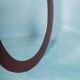 Oval retro vintage wall mirror from the 60s/70s, round mirror.