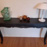Console murale noire de style Louis XV