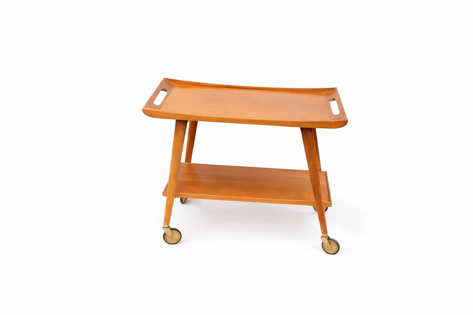 Mid-century German teak bar cart  Manufactured by Opal Furniture, 1960s