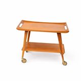 Mid-century German teak bar cart  Manufactured by Opal Furniture, 1960s