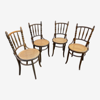 4 chaises bistrot bois courbé fischel bistro tuna chairs bentwood 1920