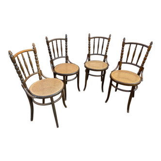 4 chaises bistrot bois courbé fischel bistro tuna chairs bentwood 1920