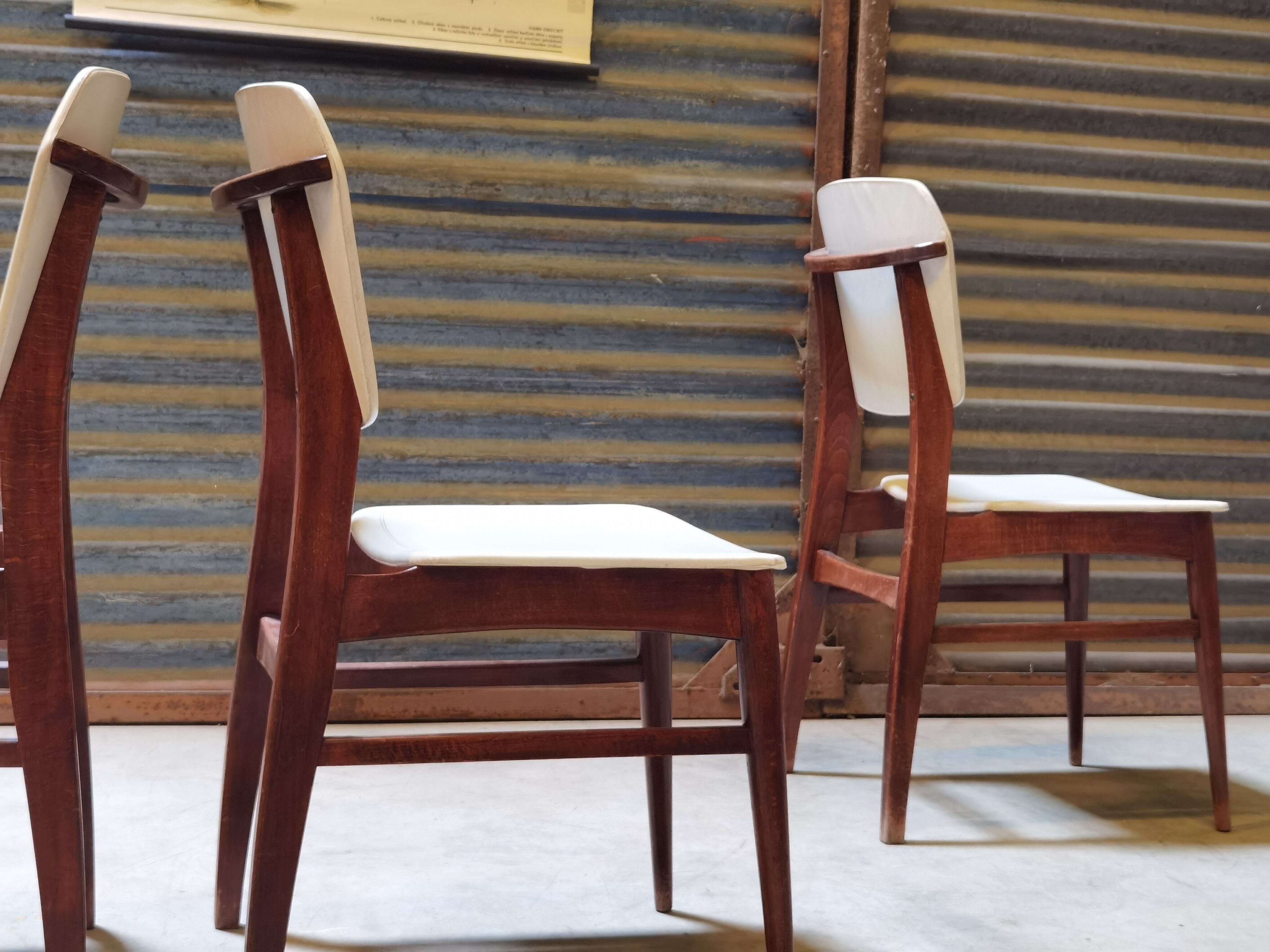 Lot de 4 chaises allemande Kondor Möbelwerk 1960