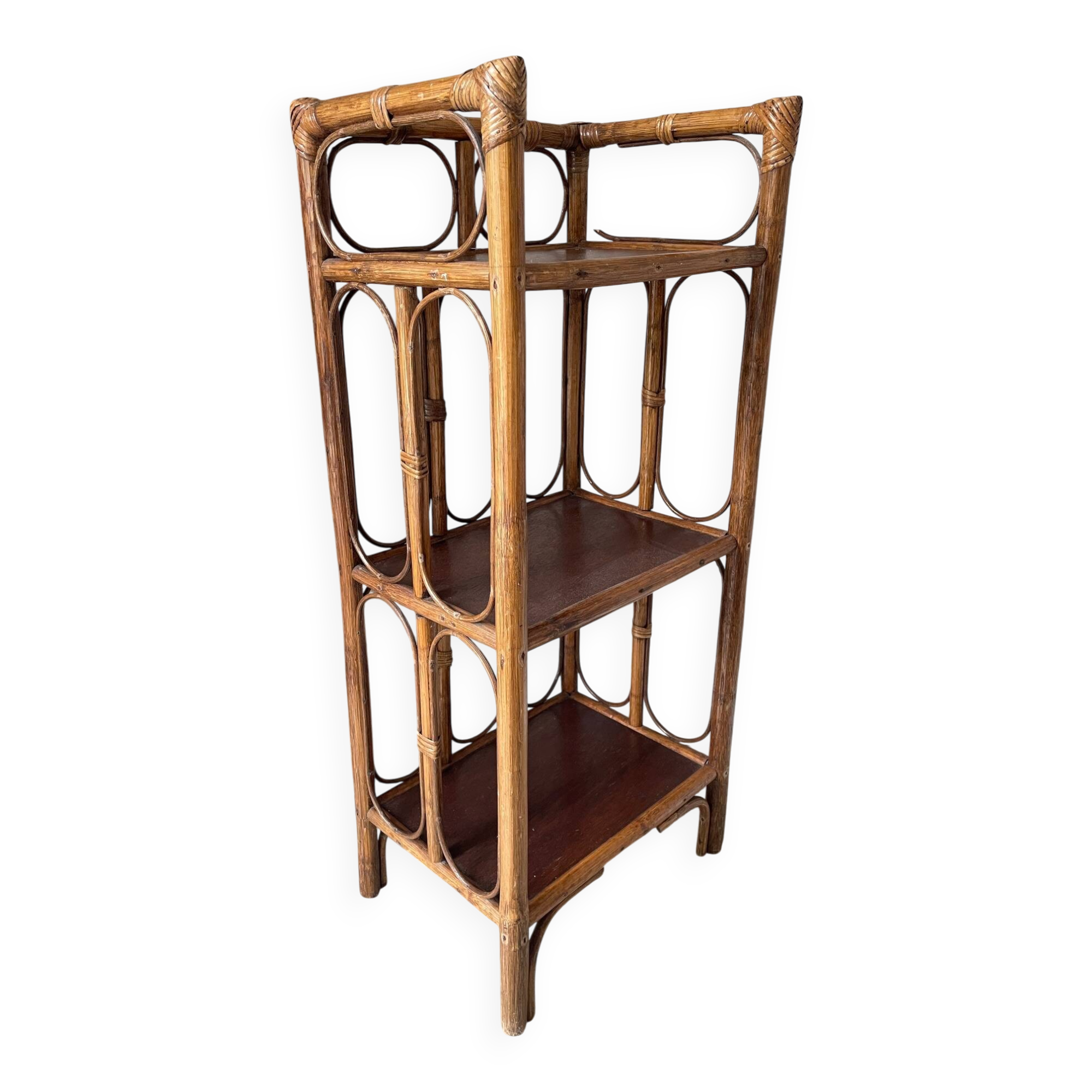 ETAGERE Bibliothèque ROTIN Vintage
