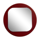 Miroir rond en bois