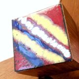 Mid-Century pair of wooden and enamel bookends, 1960s