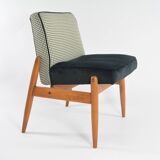 Black and white armchair without armrests