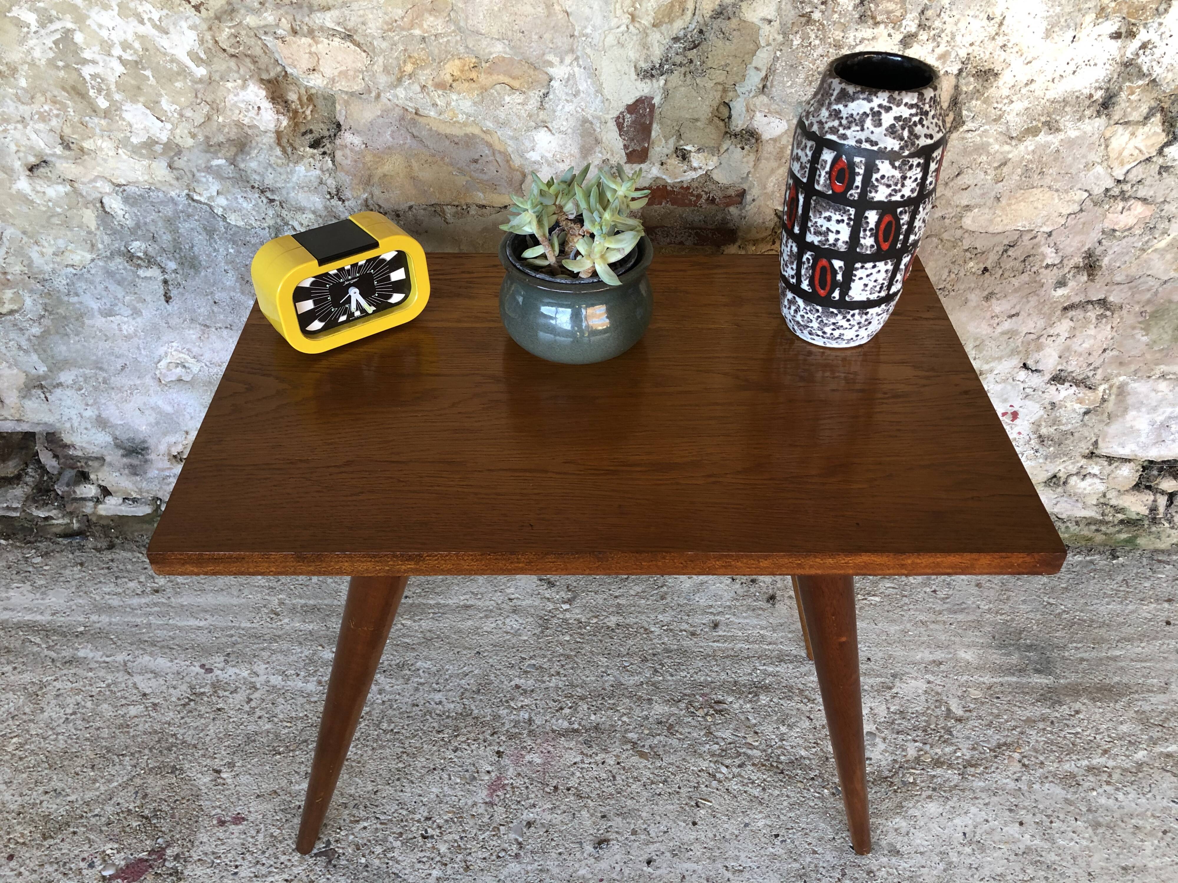 Vintage side table, compass feet 50/ 60s
