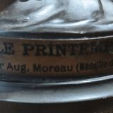 Pair of regulated kerosene lamps and marble