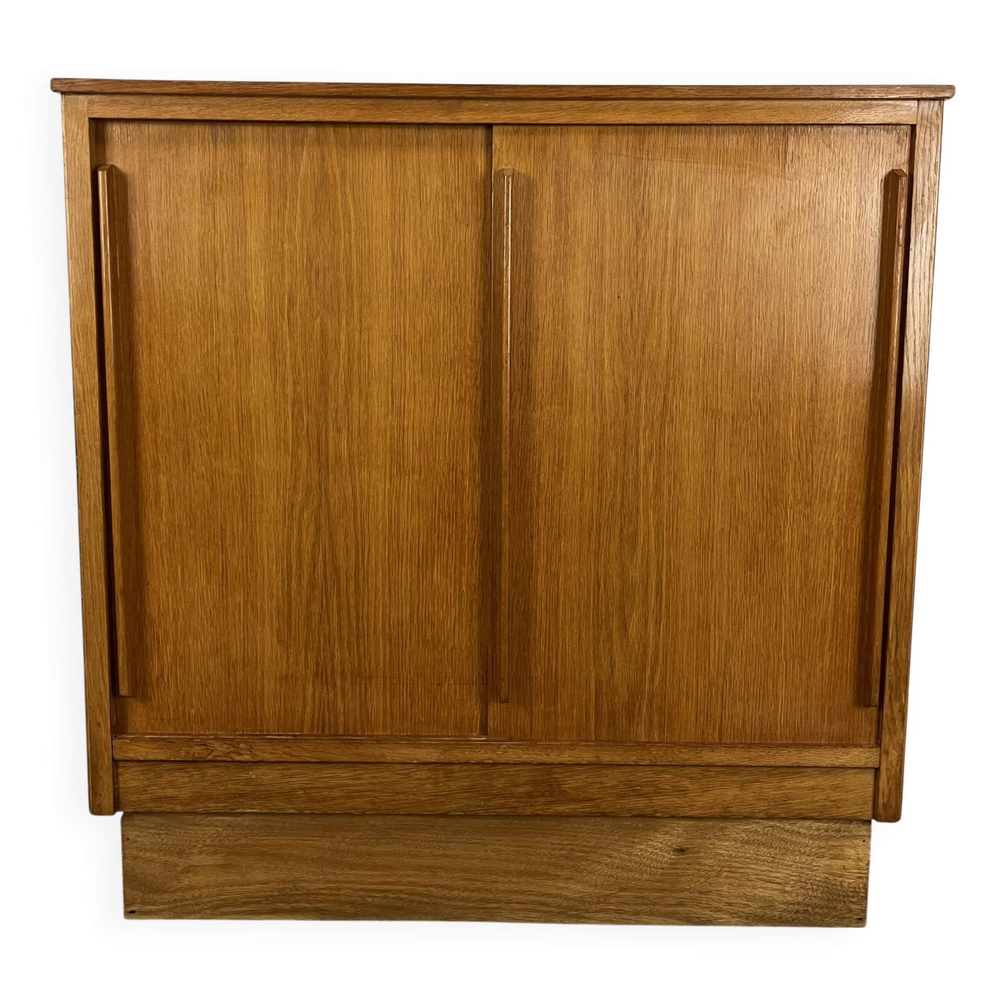 50s sliding door sideboard, wood, vintage