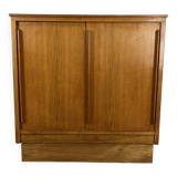 50s sliding door sideboard, wood, vintage
