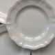 Set of 5 Digoin Sarreguemines plain ivory plates with gadroons