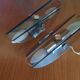 Pair of smoked glass and chrome wall lights