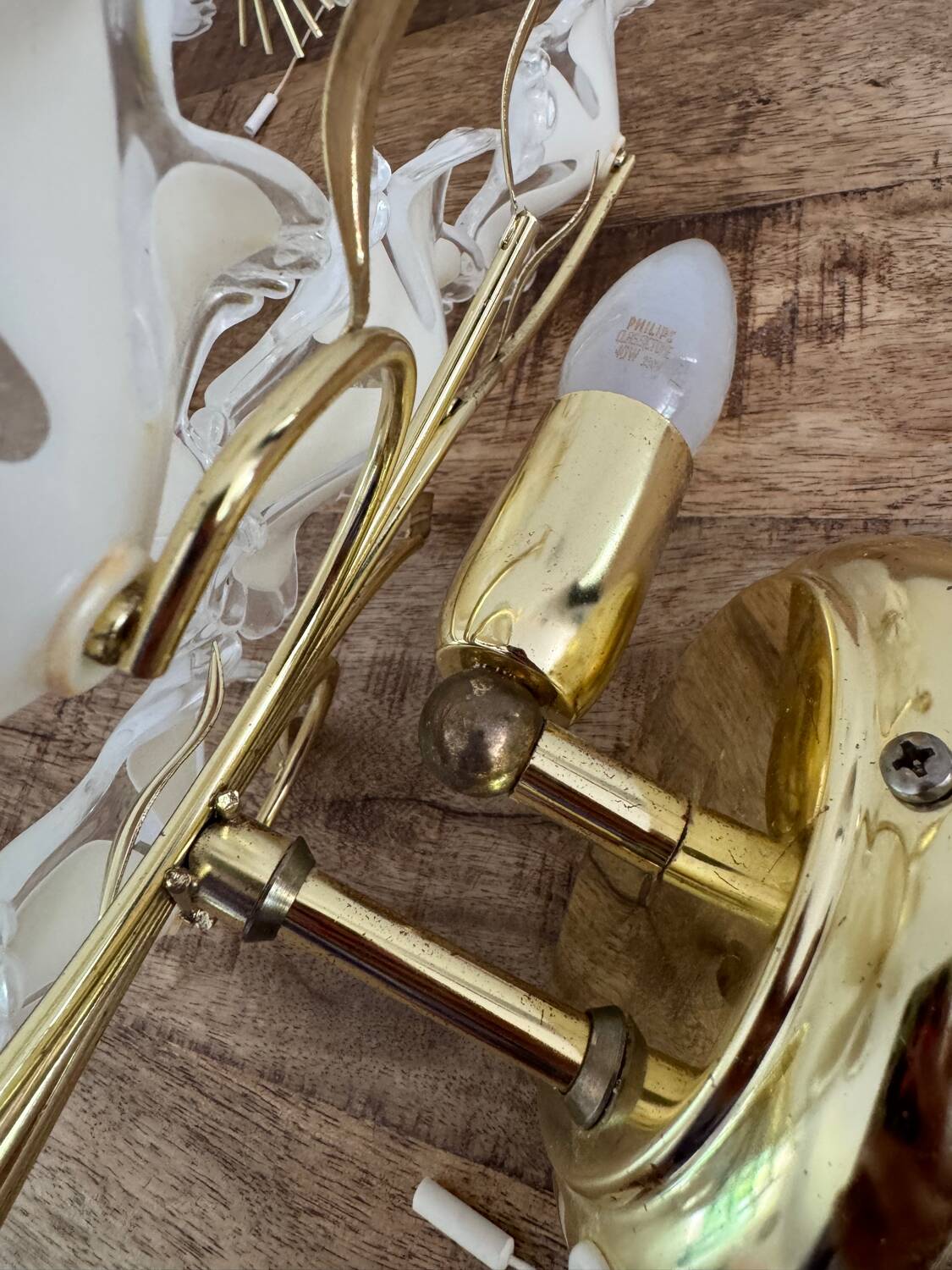 Set of Murano flower wall sconces
