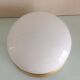 Ceiling lamp globe in white opaline and gold metal art deco style
