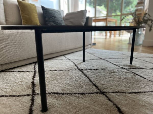Table Atoll de Caravane en acier brut
