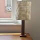 Vintage lamp made of wood and wool, 1970s.
