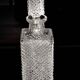 Crystal whisky decanter with mini spike pattern