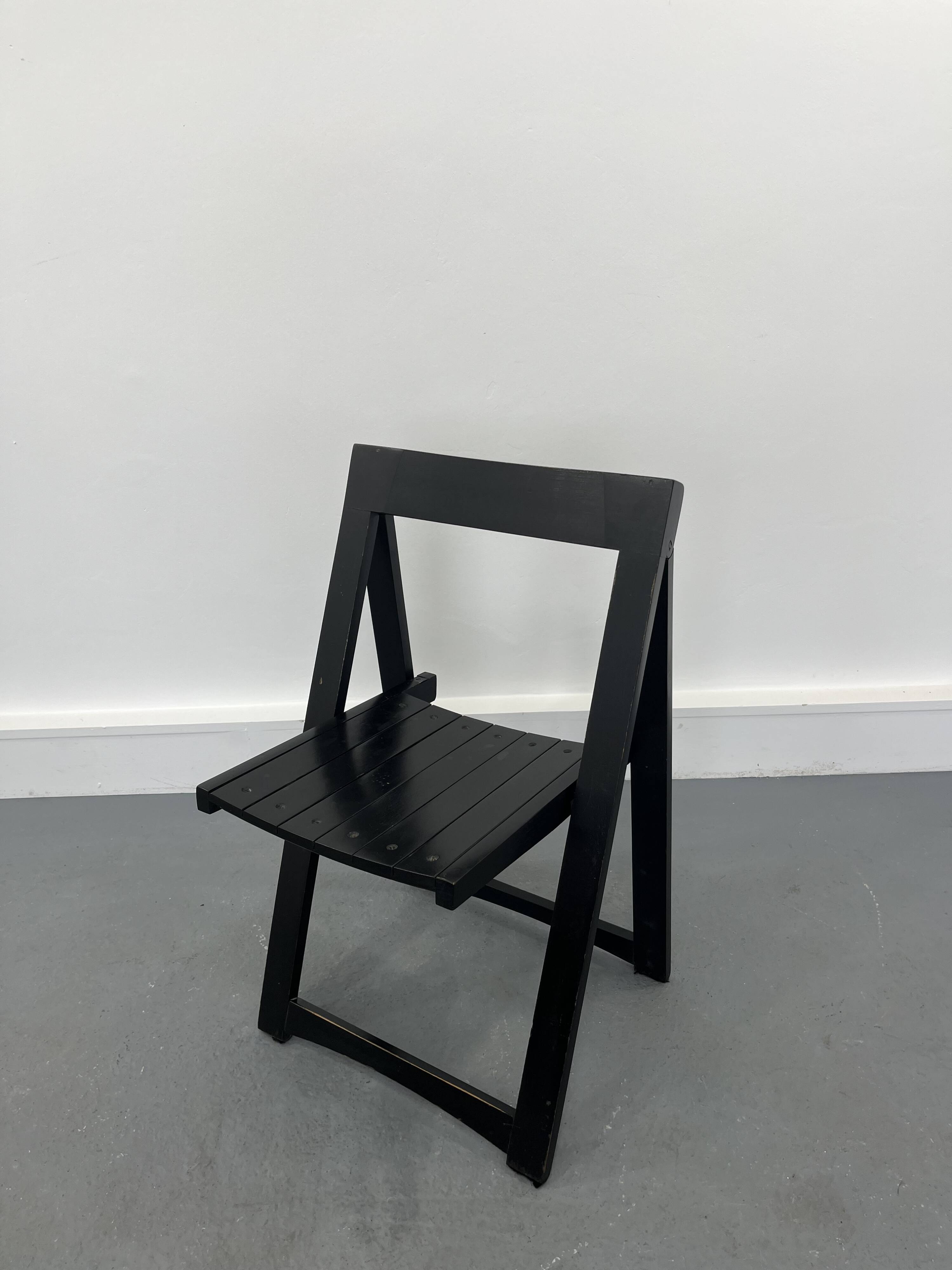 Chaise pliante en bois, années 1970