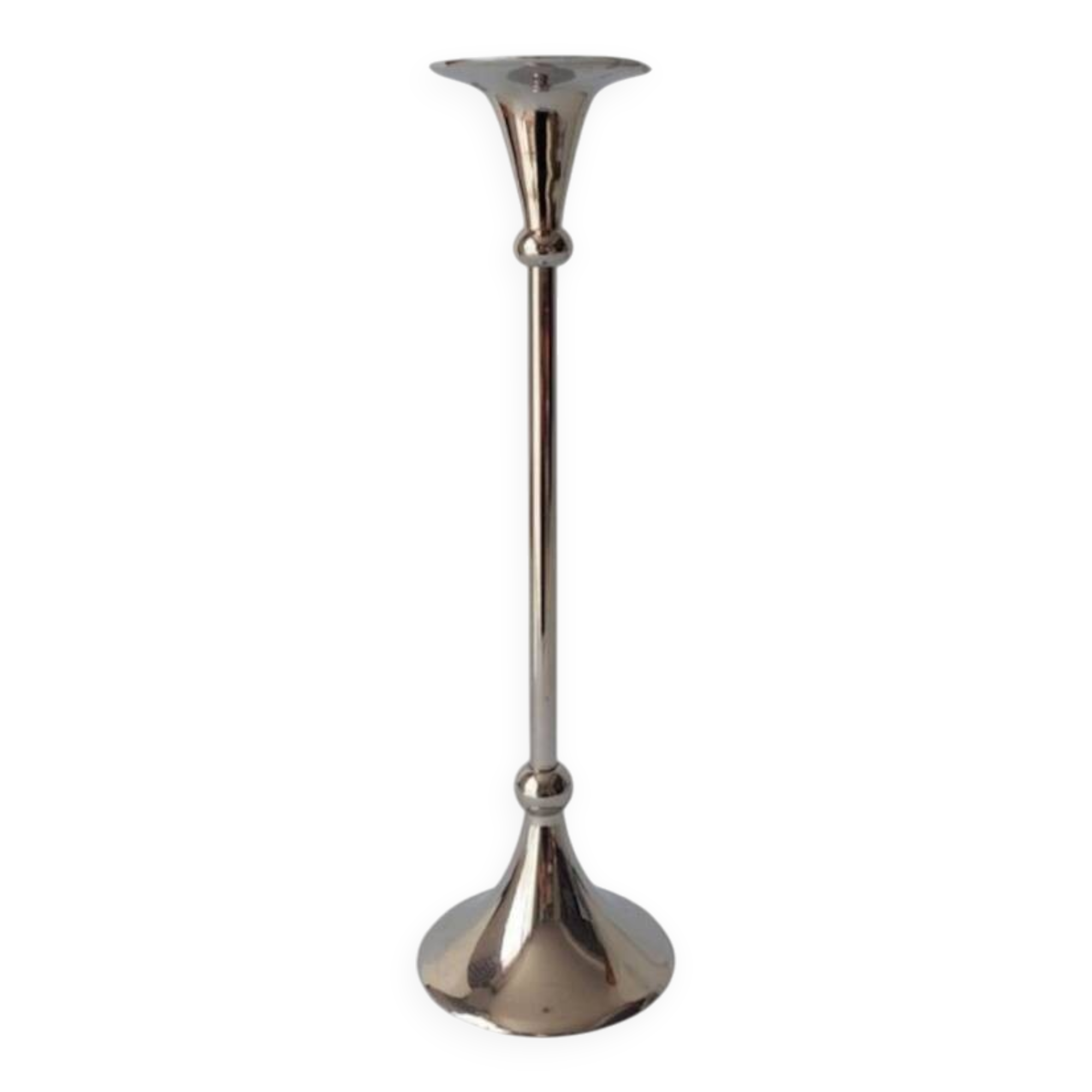 Silver metal designer candlestick