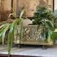 Old repoussé brass planter