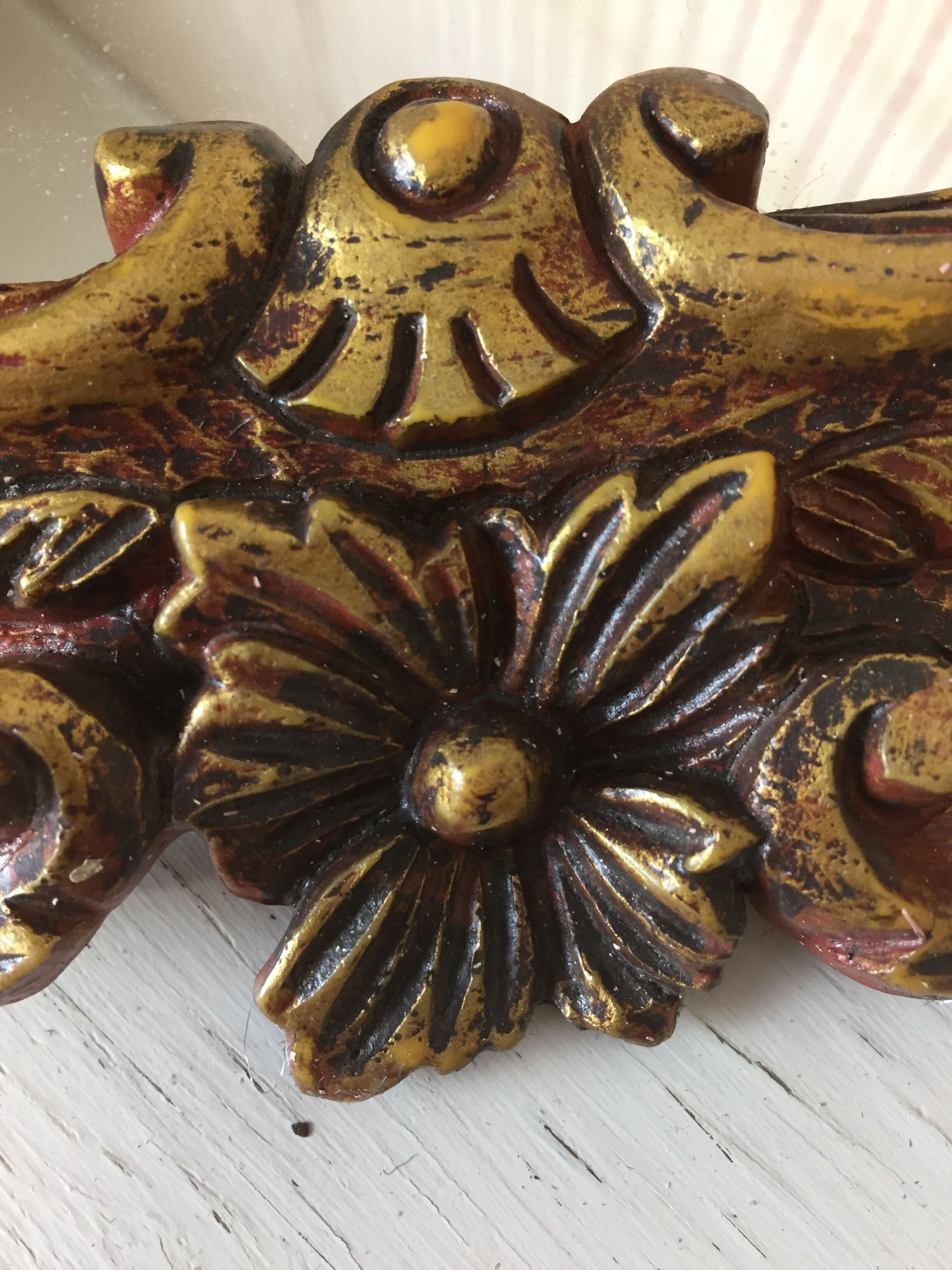 Old mirror Louis XV rocaille style, 48x33 cm