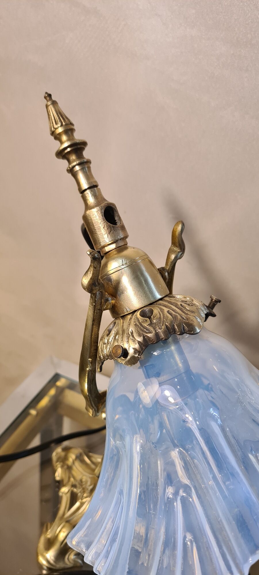 Art Nouveau bronze lamp