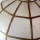 Suspension boule nacre et laiton 70s