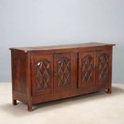 Antique buffet in various types of wood, Italy, 18th century