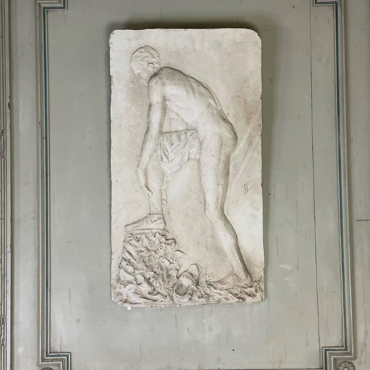 Set of 3 original plaster casts from the academy after the antique, circa 1900