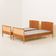 Danish modern teak, oak and cane beds in Hans Wegner style, set of 2 1960s